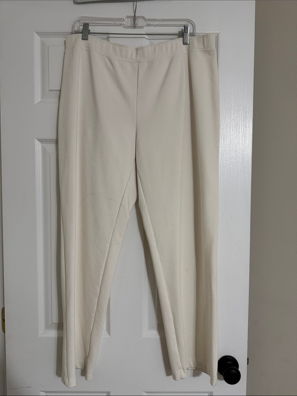 Chico's Cream Straight-Leg Pull-On Pants